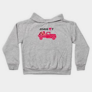 Loads of Love Valentine's Day Pickup Truck Kids Hoodie